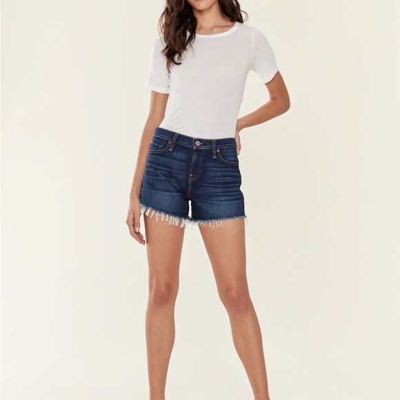 Hudson Jeans Gemma Mid Rise Cut Off Jean Shorts - Picture 13 of 13